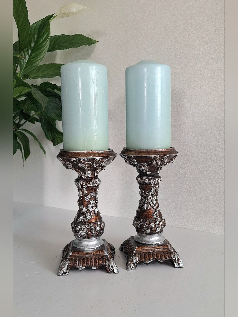 Pair of antique-style candlesticks